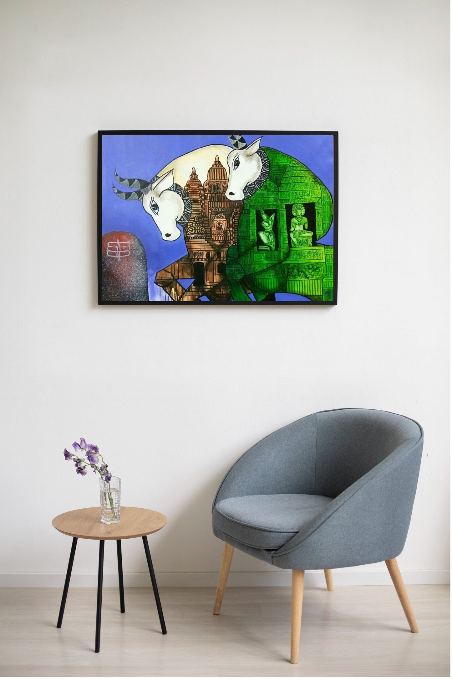 Elegant Canvas Wall Art for Living Room, Bedroom, Office - Modern Abstract Paintings - Framed Decorative Art