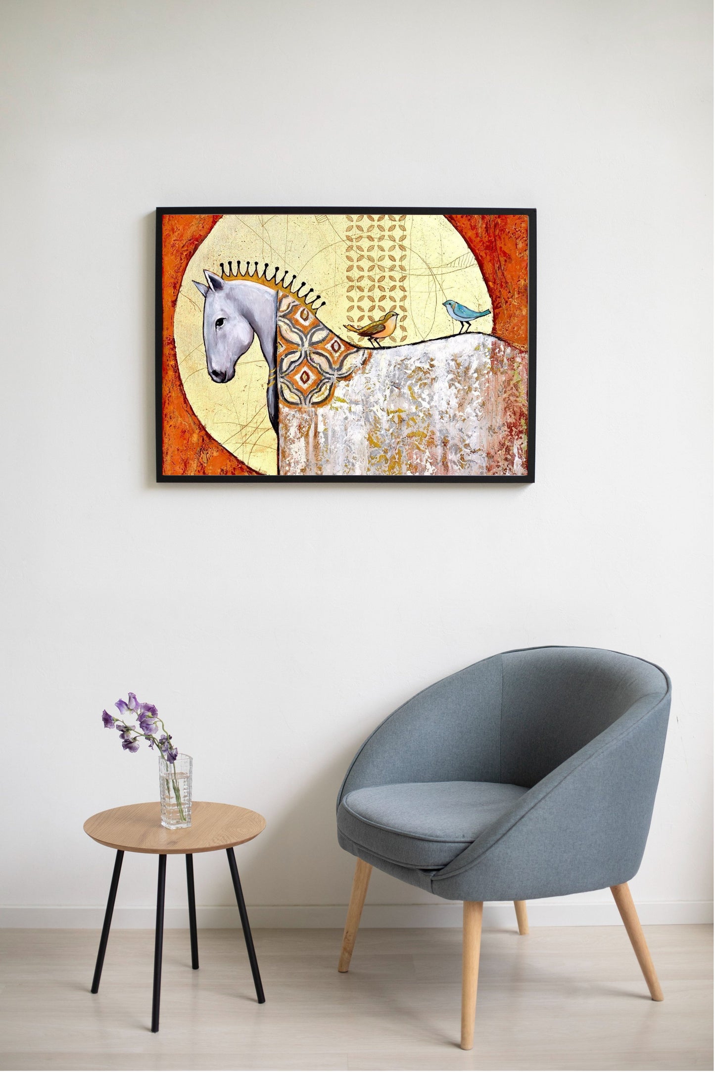 Elegant Canvas Wall Art for Living Room, Bedroom, Office - Modern Abstract Paintings - Framed Decorative Art