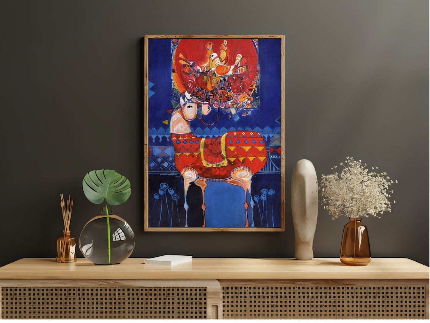 Elegant Canvas Wall Art for Living Room, Bedroom, Office - Modern Abstract Paintings - Framed Decorative Art
