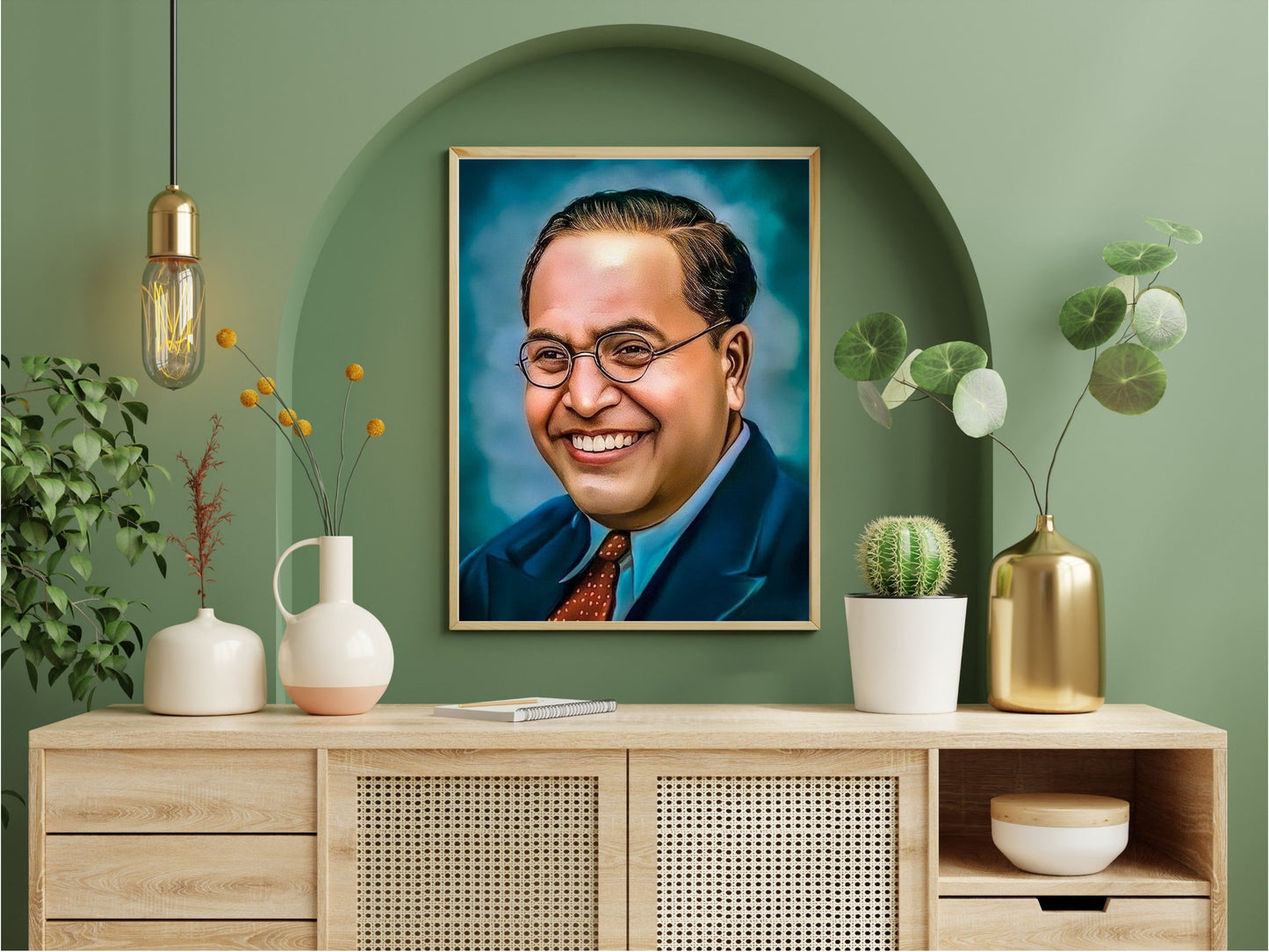 Dr. Babasaheb Ambedkar Photo Frame Wall Art with Frame