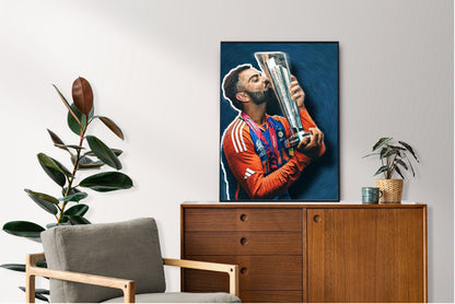 Virat Kohli Photo Frame, Poster Canvas  – Premium Cricket Memorabilia