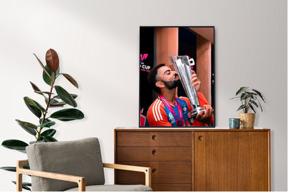 Virat Kohli Photo Frame, Poster Canvas  – Premium Cricket Memorabilia