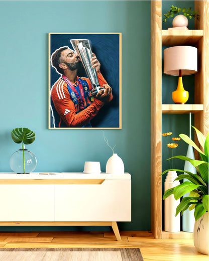 Virat Kohli Photo Frame, Poster Canvas  – Premium Cricket Memorabilia