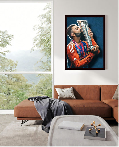 Virat Kohli Photo Frame, Poster Canvas  – Premium Cricket Memorabilia