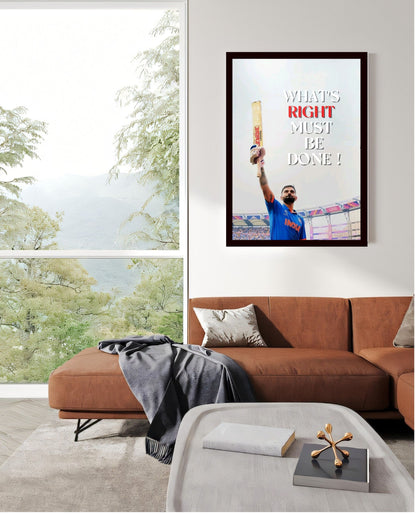 Virat Kohli Photo Frame, Poster Canvas  – Premium Cricket Memorabilia