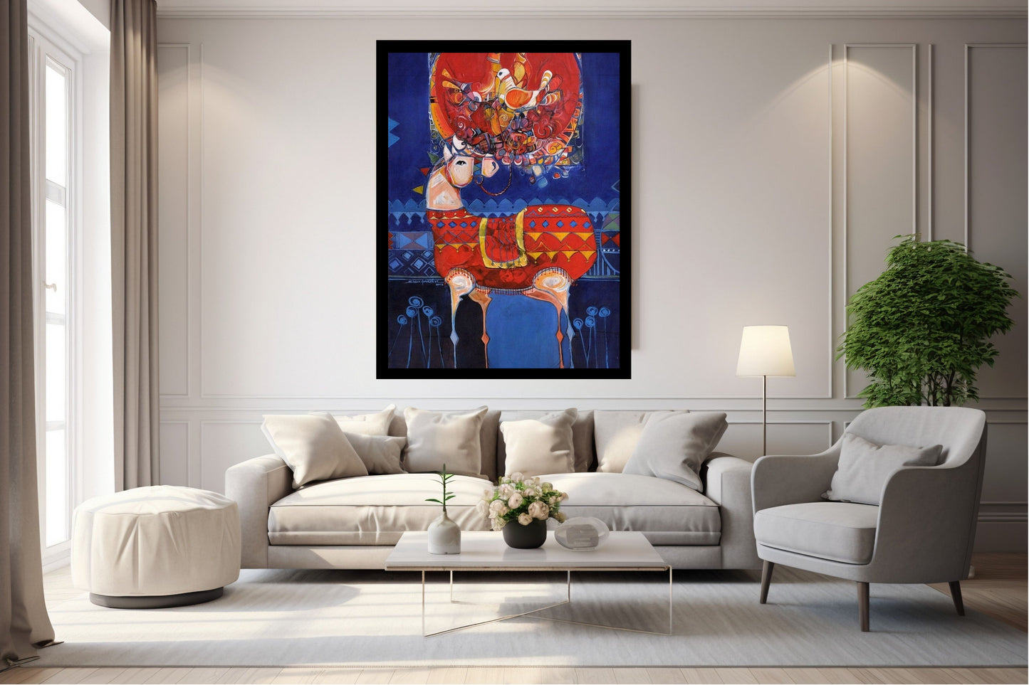 Elegant Canvas Wall Art for Living Room, Bedroom, Office - Modern Abstract Paintings - Framed Decorative Art