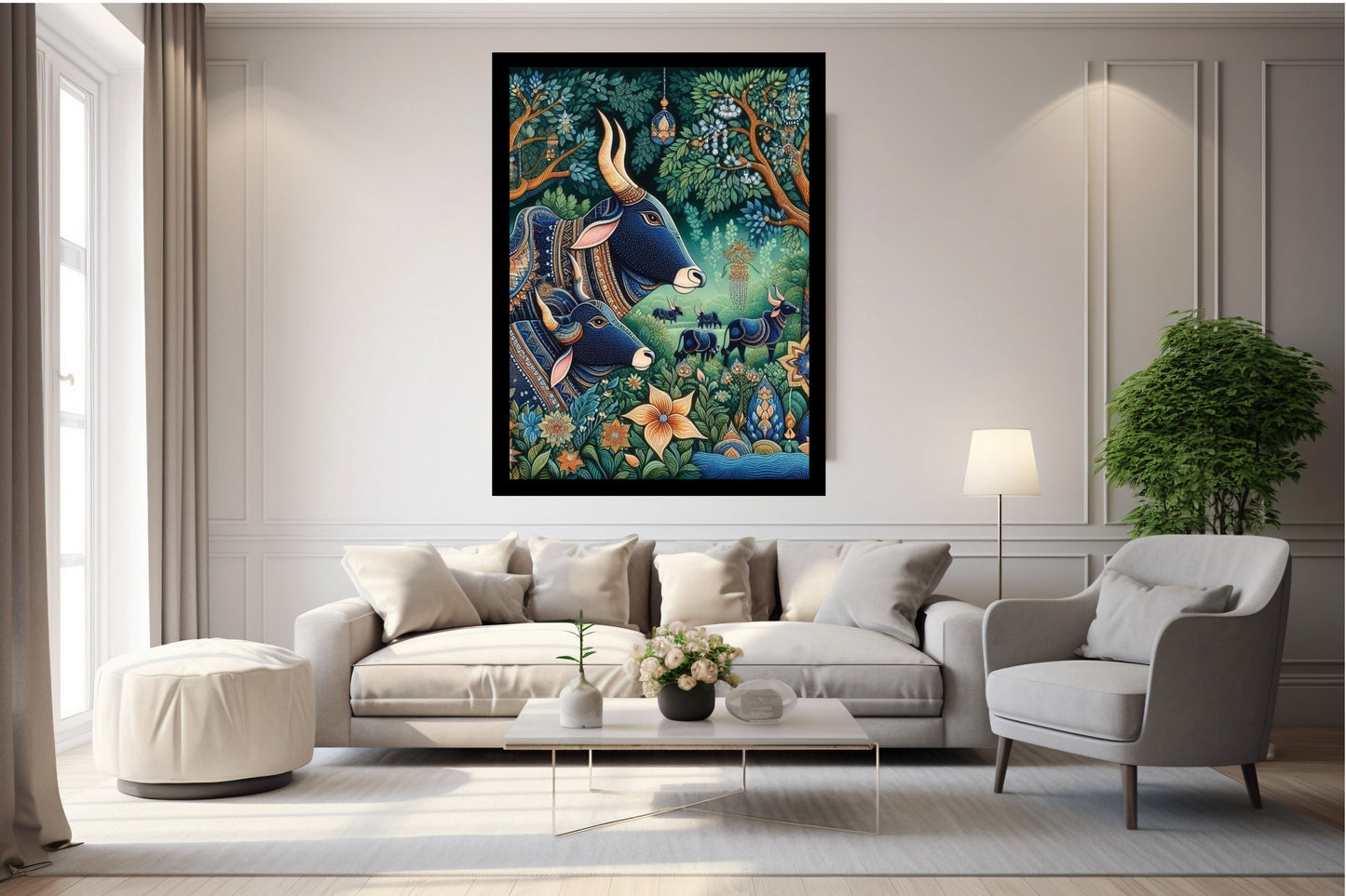 Elegant Canvas Wall Art for Living Room, Bedroom, Office - Modern Abstract Paintings - Framed Decorative Art
