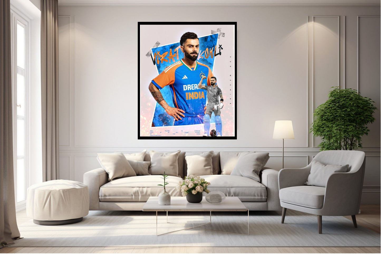 Virat Kohli Photo Frame, Poster Canvas  – Premium Cricket Memorabilia