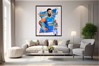 Virat Kohli Photo Frame, Poster Canvas  – Premium Cricket Memorabilia