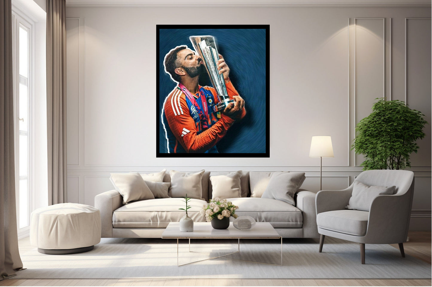 Virat Kohli Photo Frame, Poster Canvas  – Premium Cricket Memorabilia