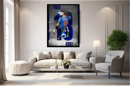Virat Kohli Photo Frame, Poster Canvas  – Premium Cricket Memorabilia