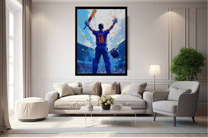 Virat Kohli Photo Frame, Poster Canvas  – Premium Cricket Memorabilia