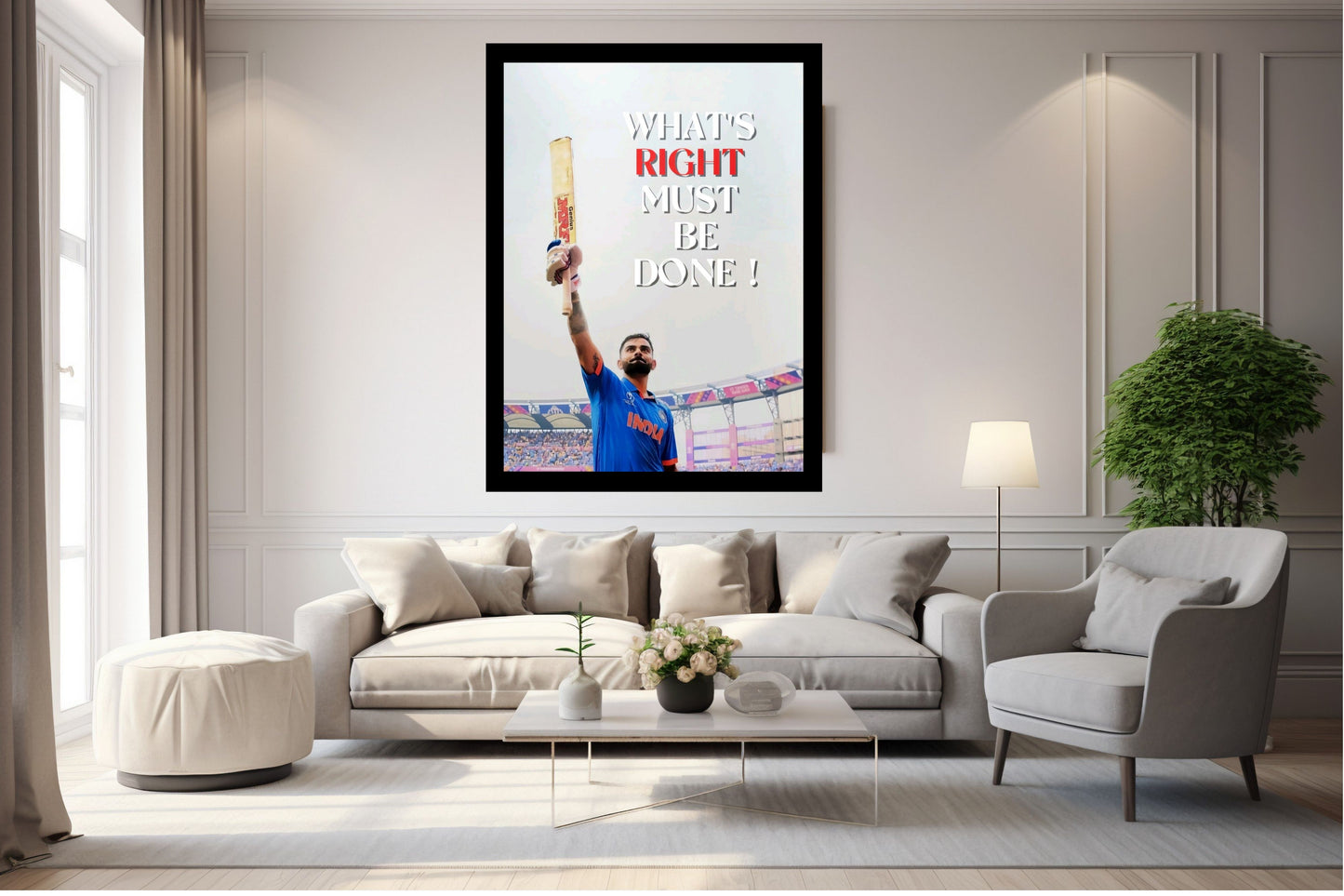 Virat Kohli Photo Frame, Poster Canvas  – Premium Cricket Memorabilia