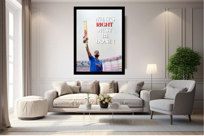 Virat Kohli Photo Frame, Poster Canvas  – Premium Cricket Memorabilia
