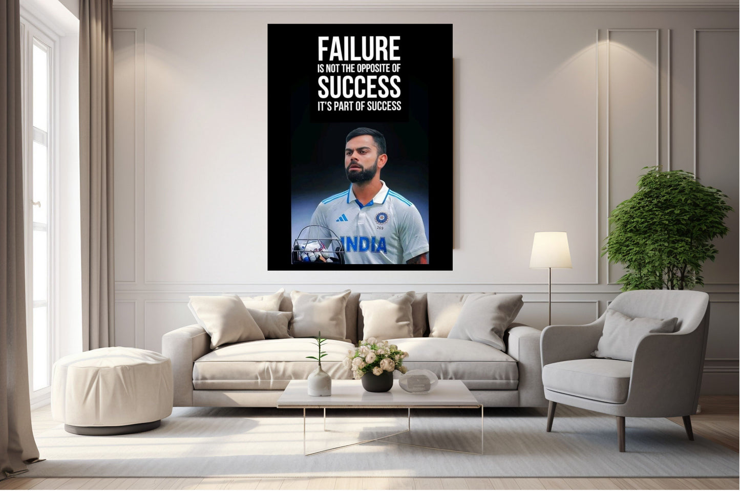 Virat Kohli Photo Frame, Poster Canvas  – Premium Cricket Memorabilia