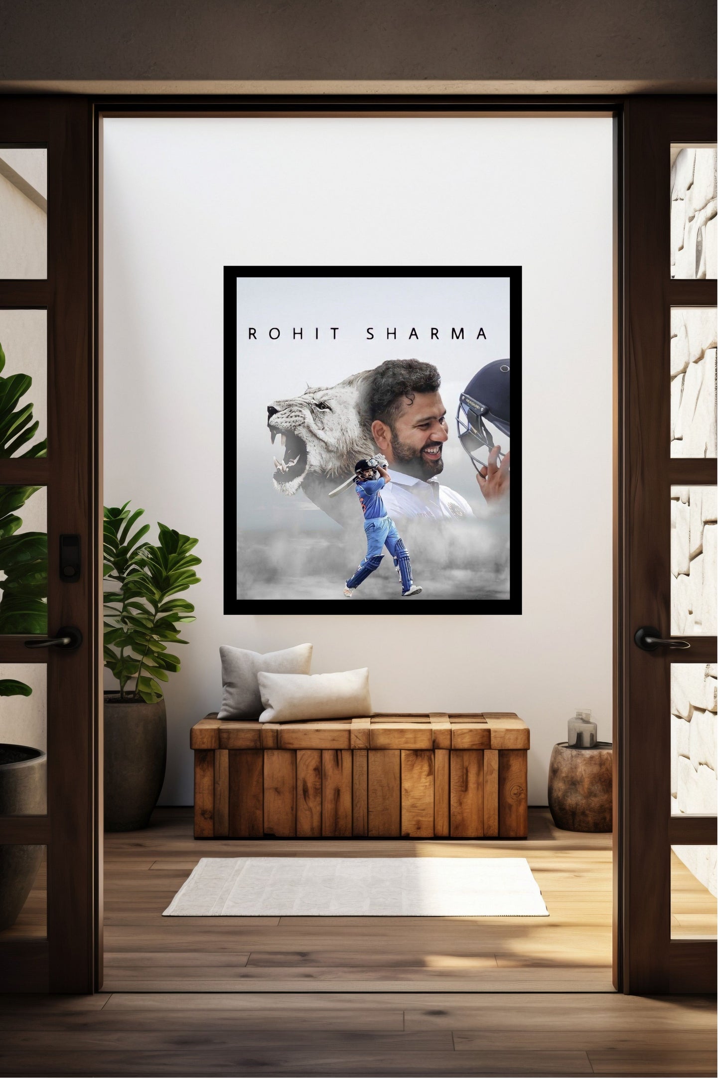Rohit Sharma Wall Art Motivational Art