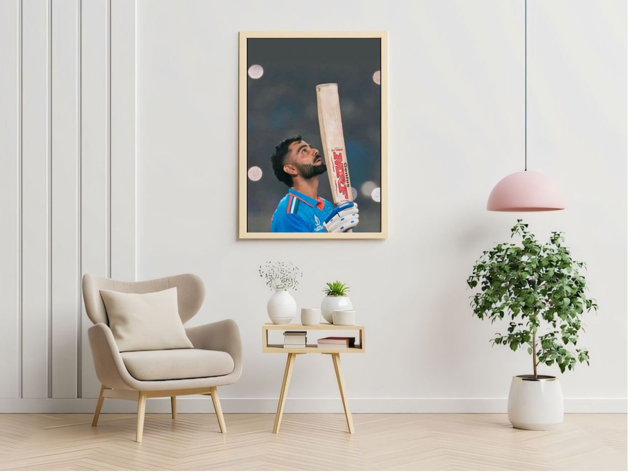 Virat Kohli Photo Frame, Poster Canvas  – Premium Cricket Memorabilia