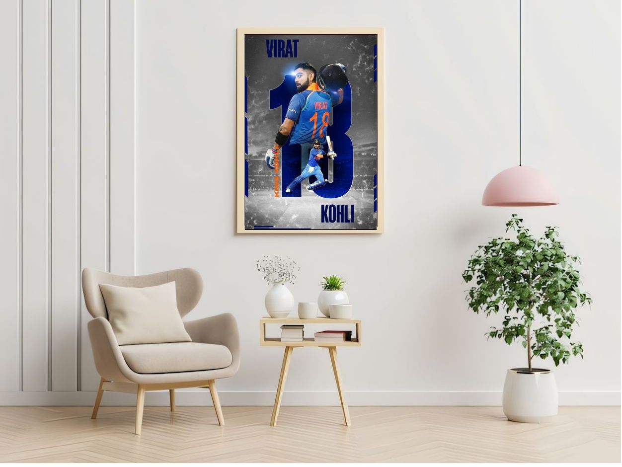Virat Kohli Photo Frame, Poster Canvas  – Premium Cricket Memorabilia