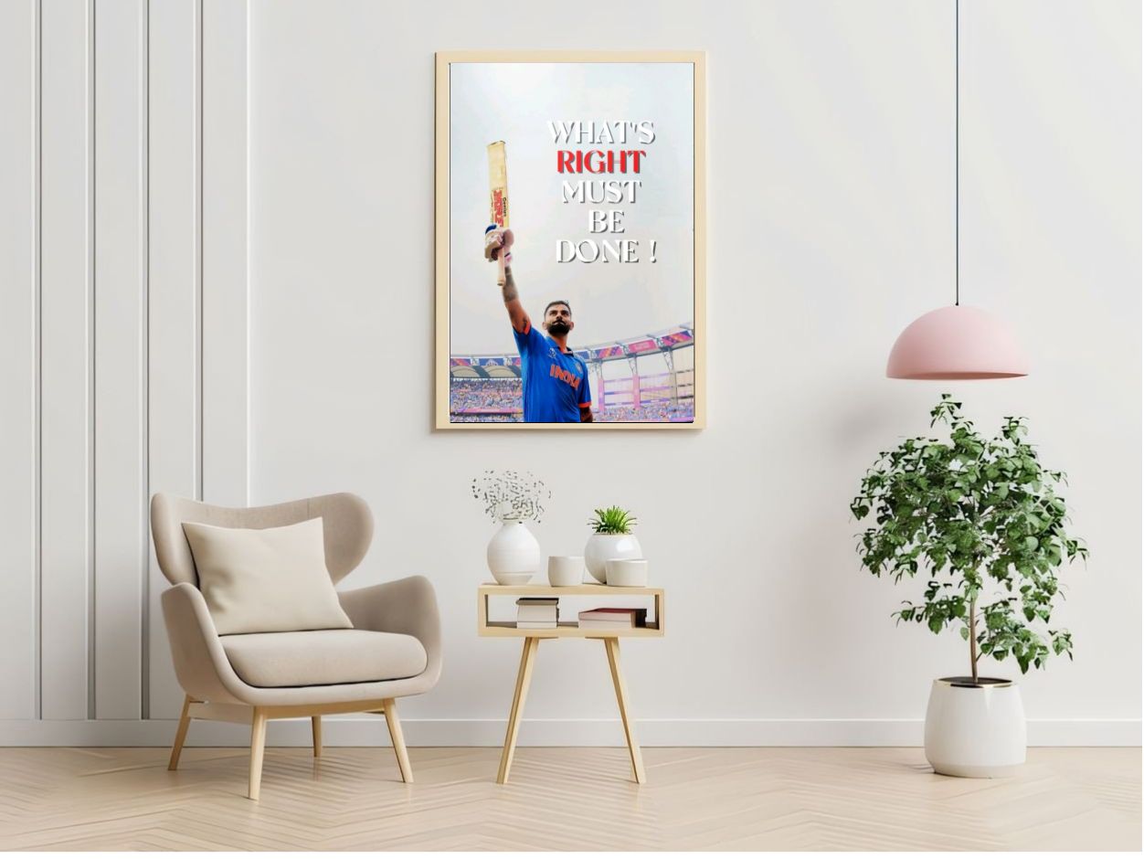 Virat Kohli Photo Frame, Poster Canvas  – Premium Cricket Memorabilia