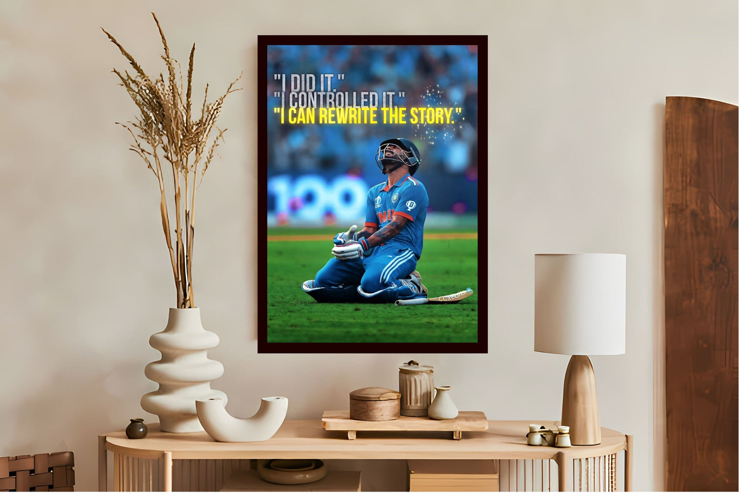 Virat Kohli Photo Frame, Poster Canvas  – Premium Cricket Memorabilia