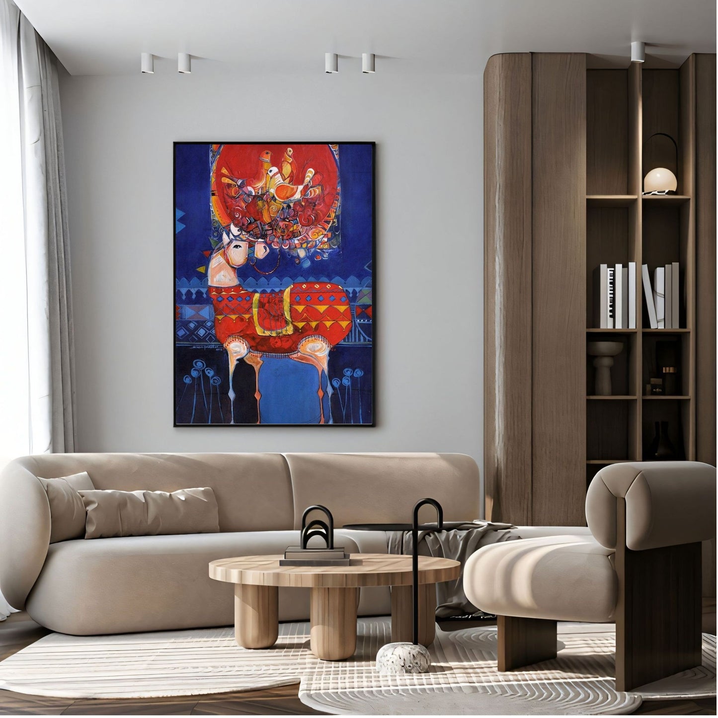 Elegant Canvas Wall Art for Living Room, Bedroom, Office - Modern Abstract Paintings - Framed Decorative Art