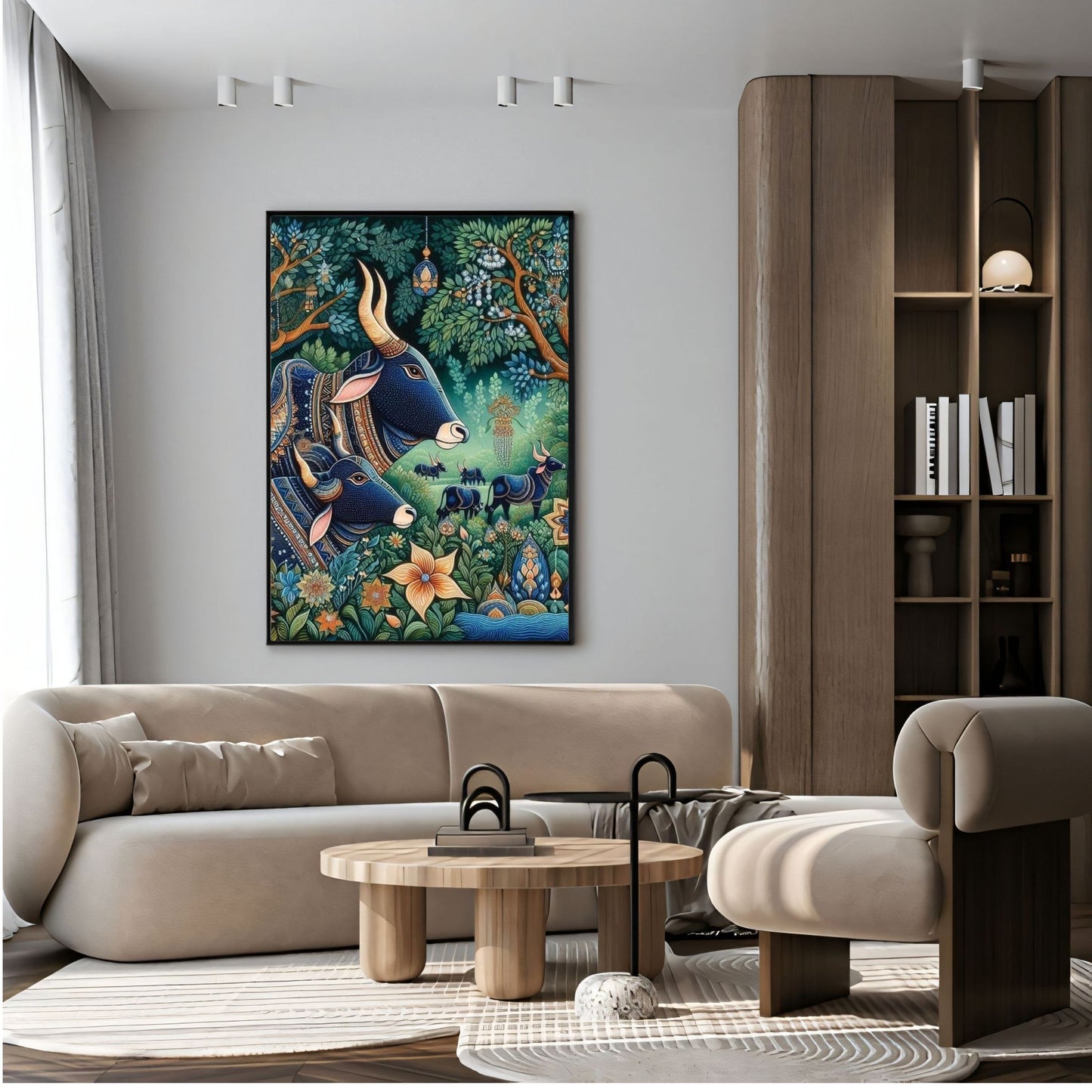 Elegant Canvas Wall Art for Living Room, Bedroom, Office - Modern Abstract Paintings - Framed Decorative Art