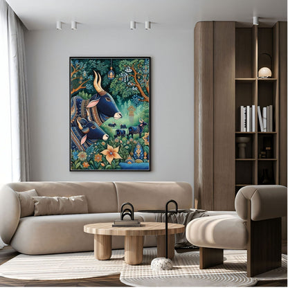 Elegant Canvas Wall Art for Living Room, Bedroom, Office - Modern Abstract Paintings - Framed Decorative Art