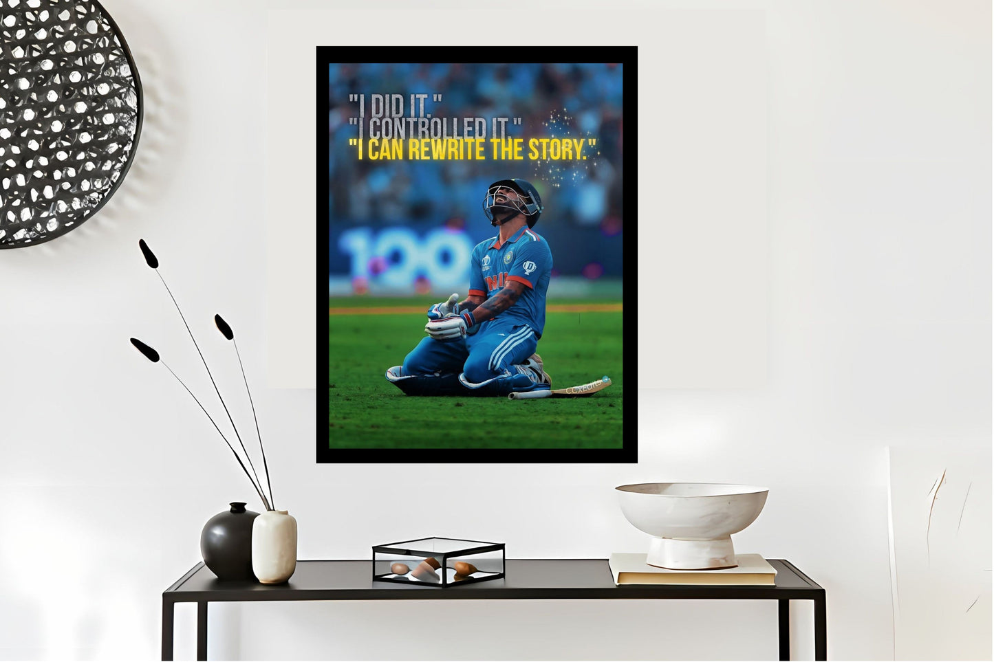 Virat Kohli Photo Frame, Poster Canvas  – Premium Cricket Memorabilia