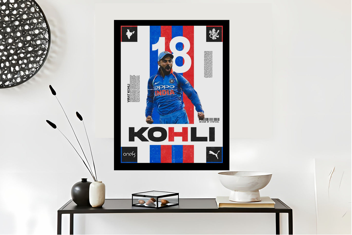 Virat Kohli Photo Frame, Poster Canvas  – Premium Cricket Memorabilia
