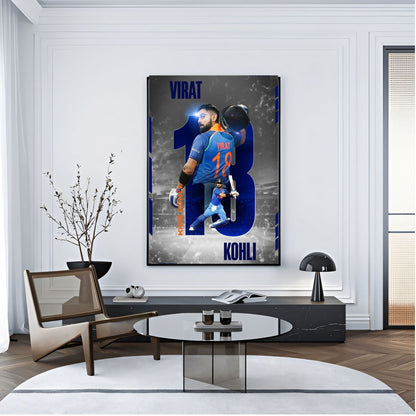 Virat Kohli Photo Frame, Poster Canvas  – Premium Cricket Memorabilia