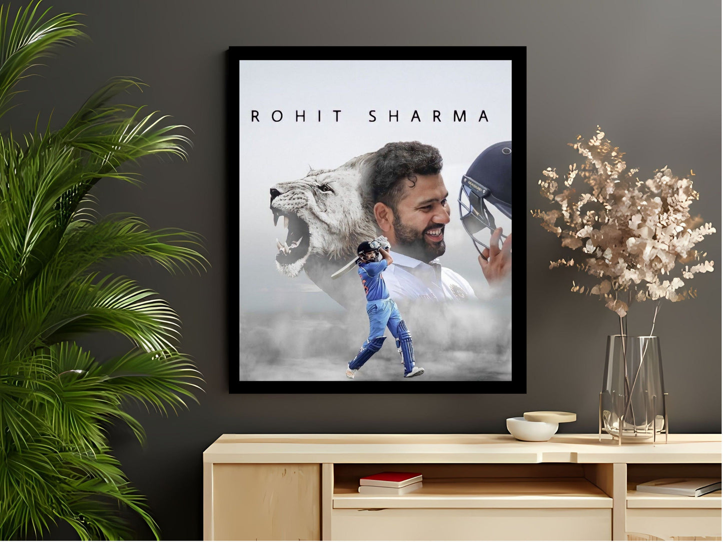 Rohit Sharma Wall Art Motivational Art