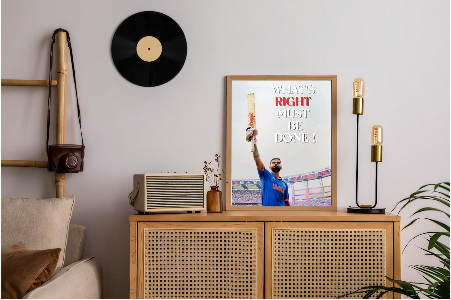 Virat Kohli Photo Frame, Poster Canvas  – Premium Cricket Memorabilia