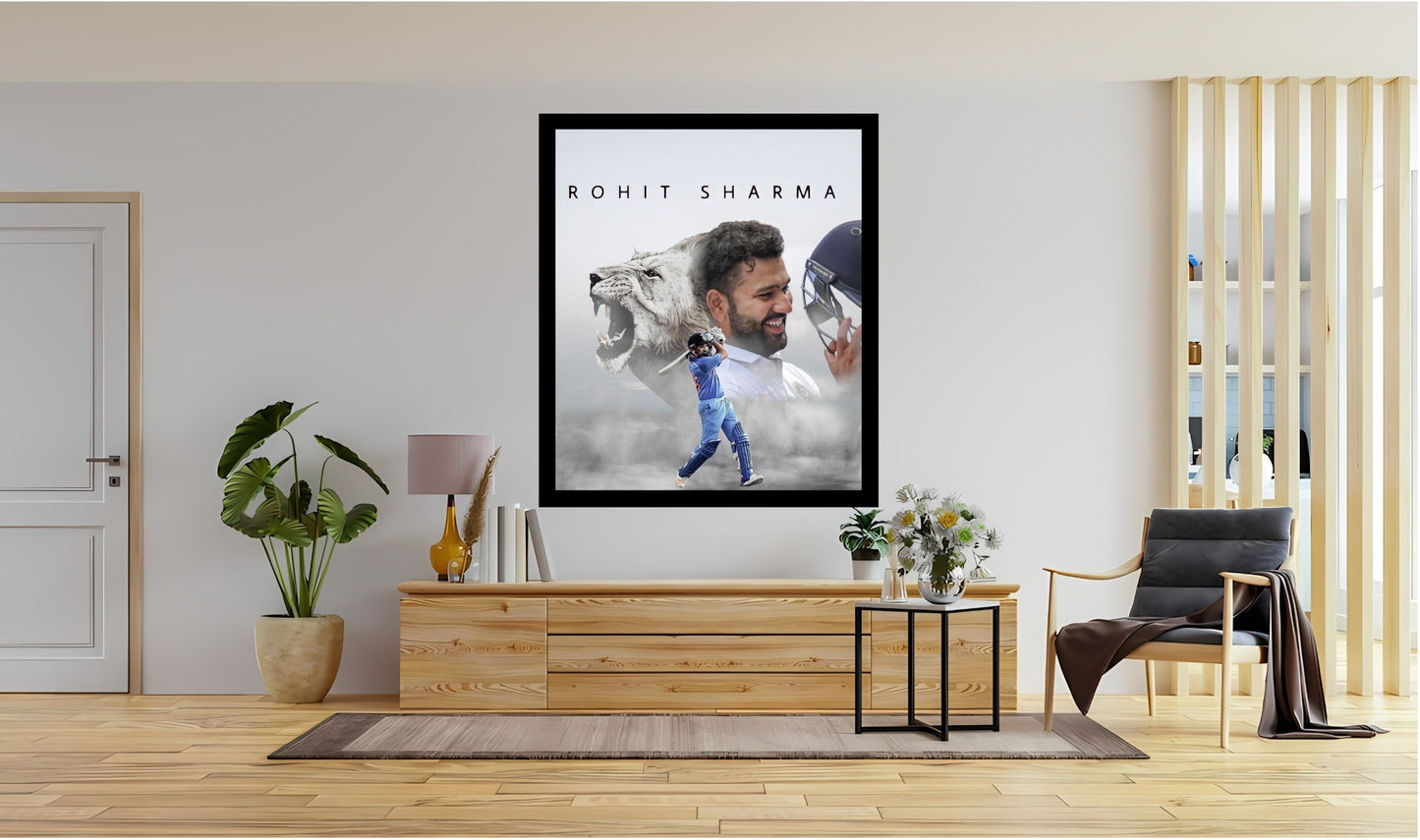 Rohit Sharma Wall Art Motivational Art