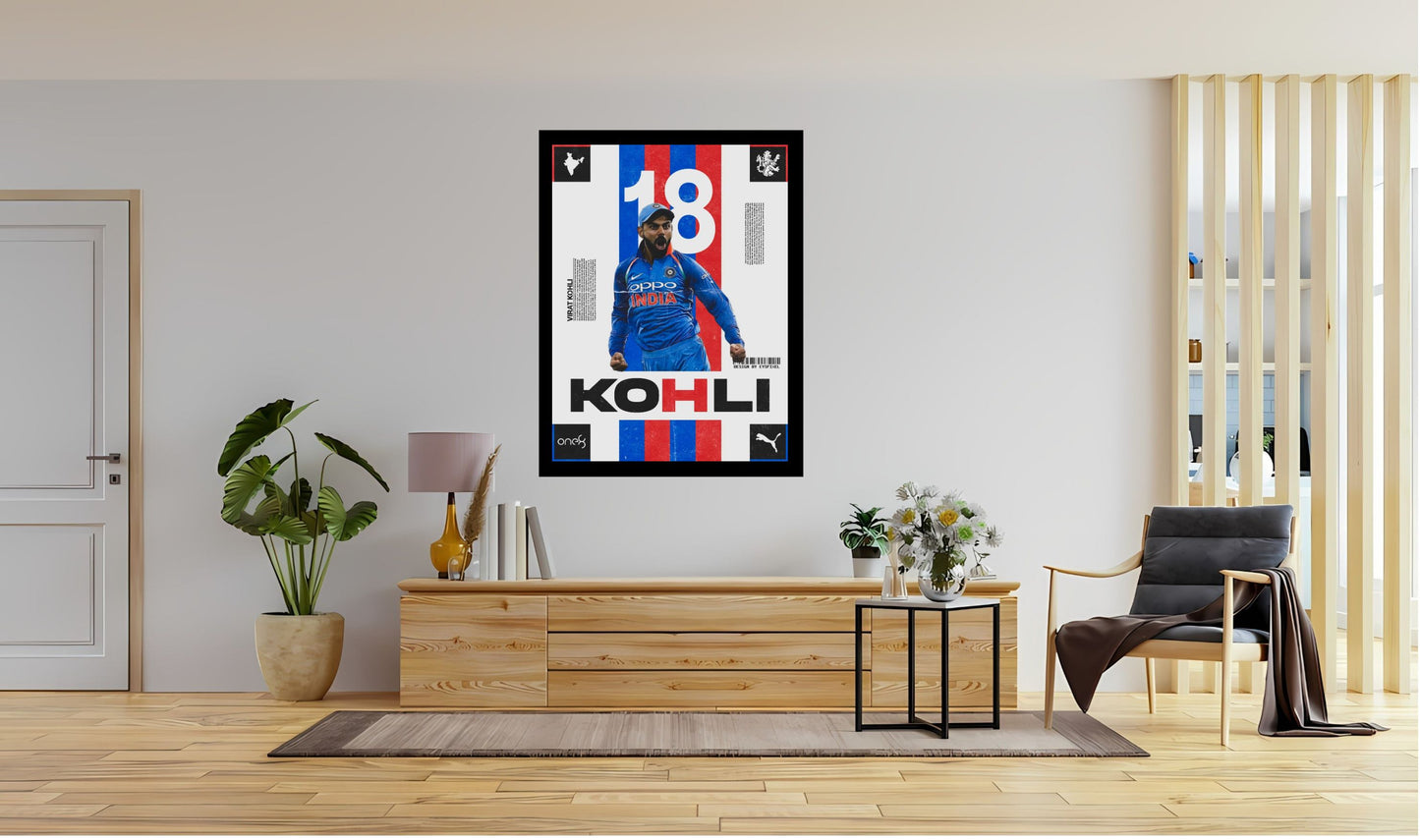 Virat Kohli Photo Frame, Poster Canvas  – Premium Cricket Memorabilia
