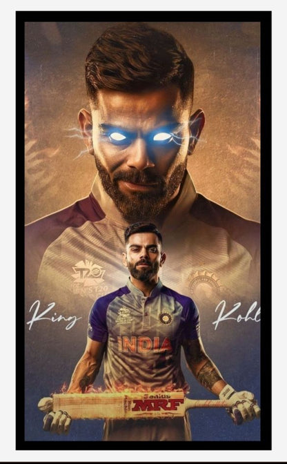 Virat Kohli Photo Frame, Poster Canvas  – Premium Cricket Memorabilia