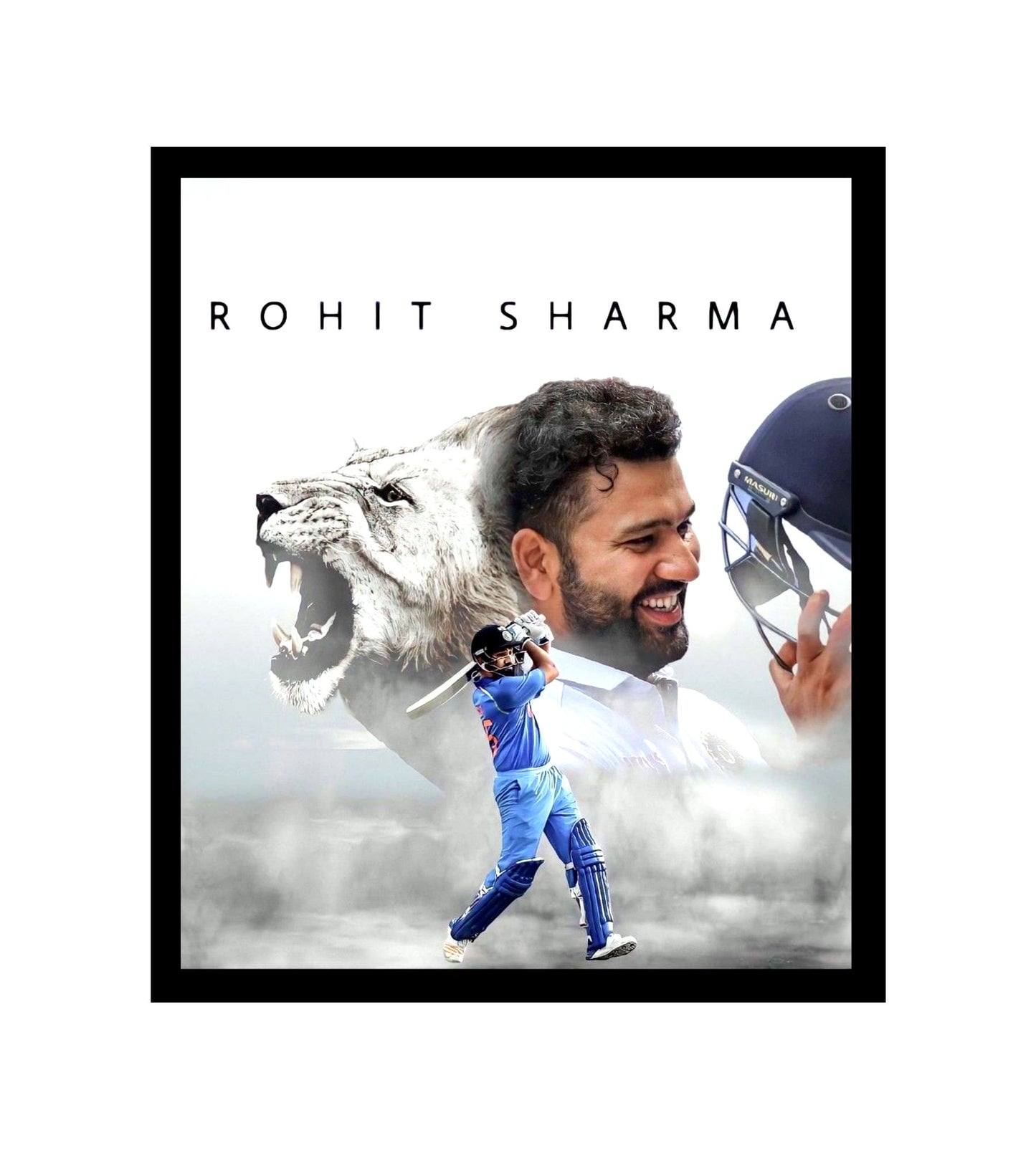Rohit Sharma Wall Art Motivational Art