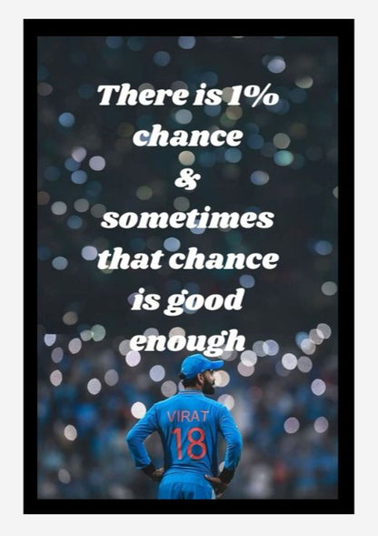 Virat Kohli Photo Frame, Poster Canvas  – Premium Cricket Memorabilia