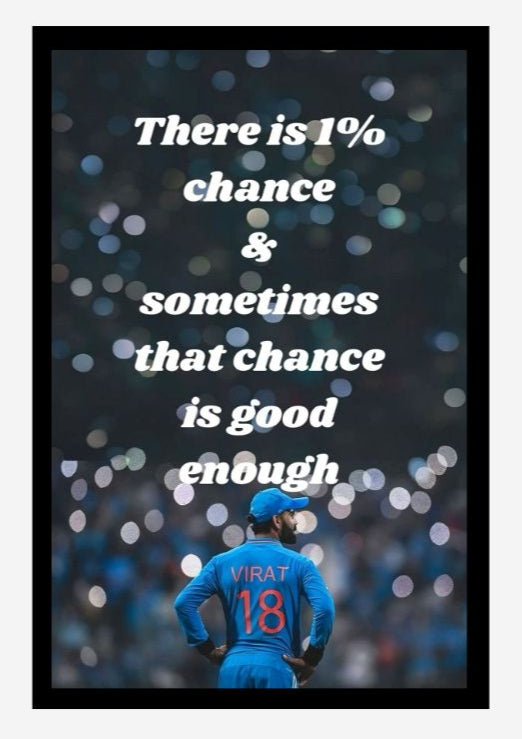 Virat Kohli Photo Frame, Poster Canvas  – Premium Cricket Memorabilia