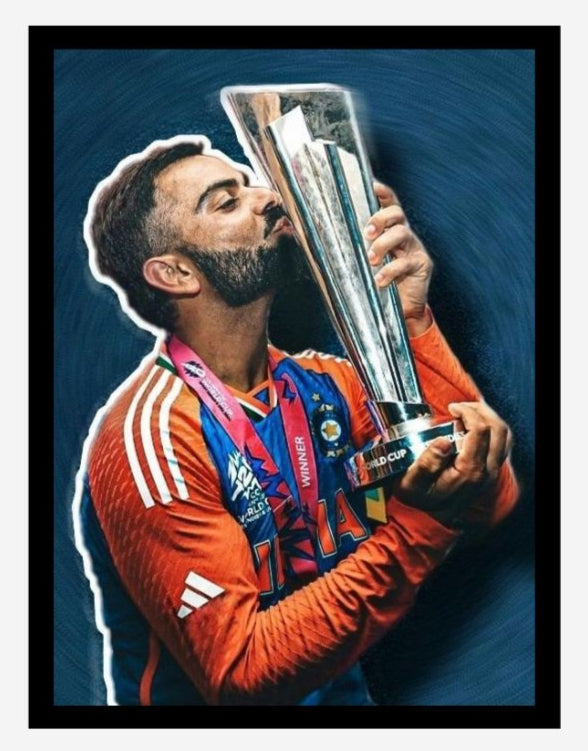 Virat Kohli Photo Frame, Poster Canvas  – Premium Cricket Memorabilia