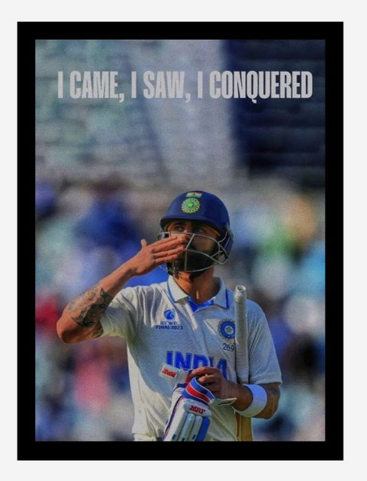 Virat Kohli Photo Frame, Poster Canvas  – Premium Cricket Memorabilia