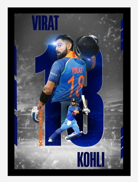 Virat Kohli Photo Frame, Poster Canvas  – Premium Cricket Memorabilia