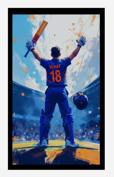 Virat Kohli Photo Frame, Poster Canvas  – Premium Cricket Memorabilia