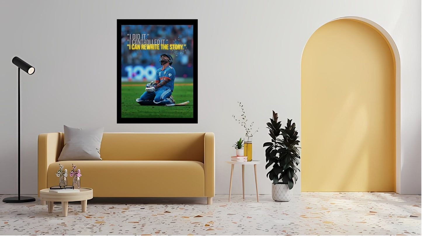 Virat Kohli Photo Frame, Poster Canvas  – Premium Cricket Memorabilia