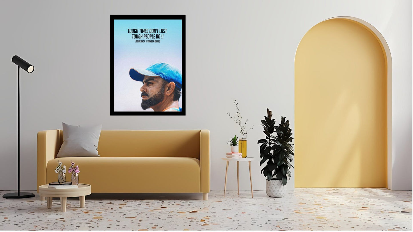 Virat Kohli Photo Frame, Poster Canvas  – Premium Cricket Memorabilia
