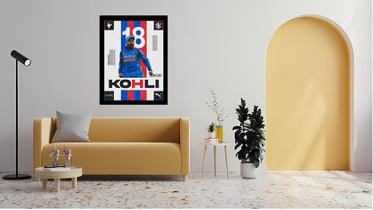Virat Kohli Photo Frame, Poster Canvas  – Premium Cricket Memorabilia