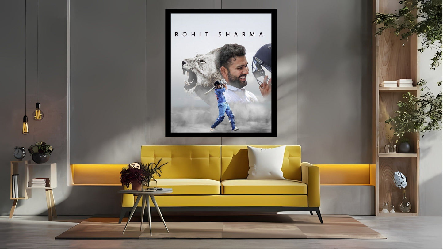 Rohit Sharma Wall Art Motivational Art