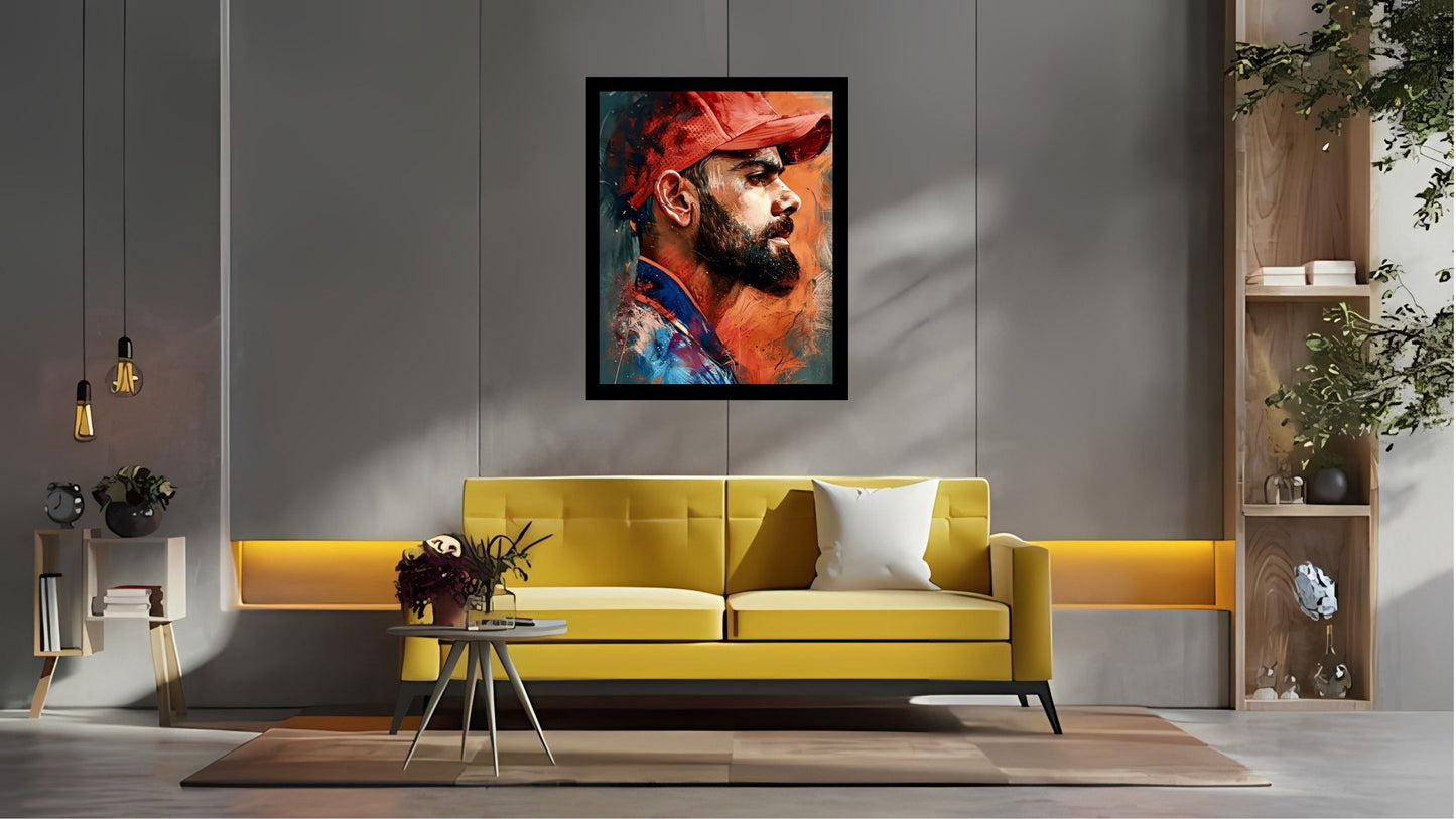 Virat Kohli Photo Frame, Poster Canvas  – Premium Cricket Memorabilia