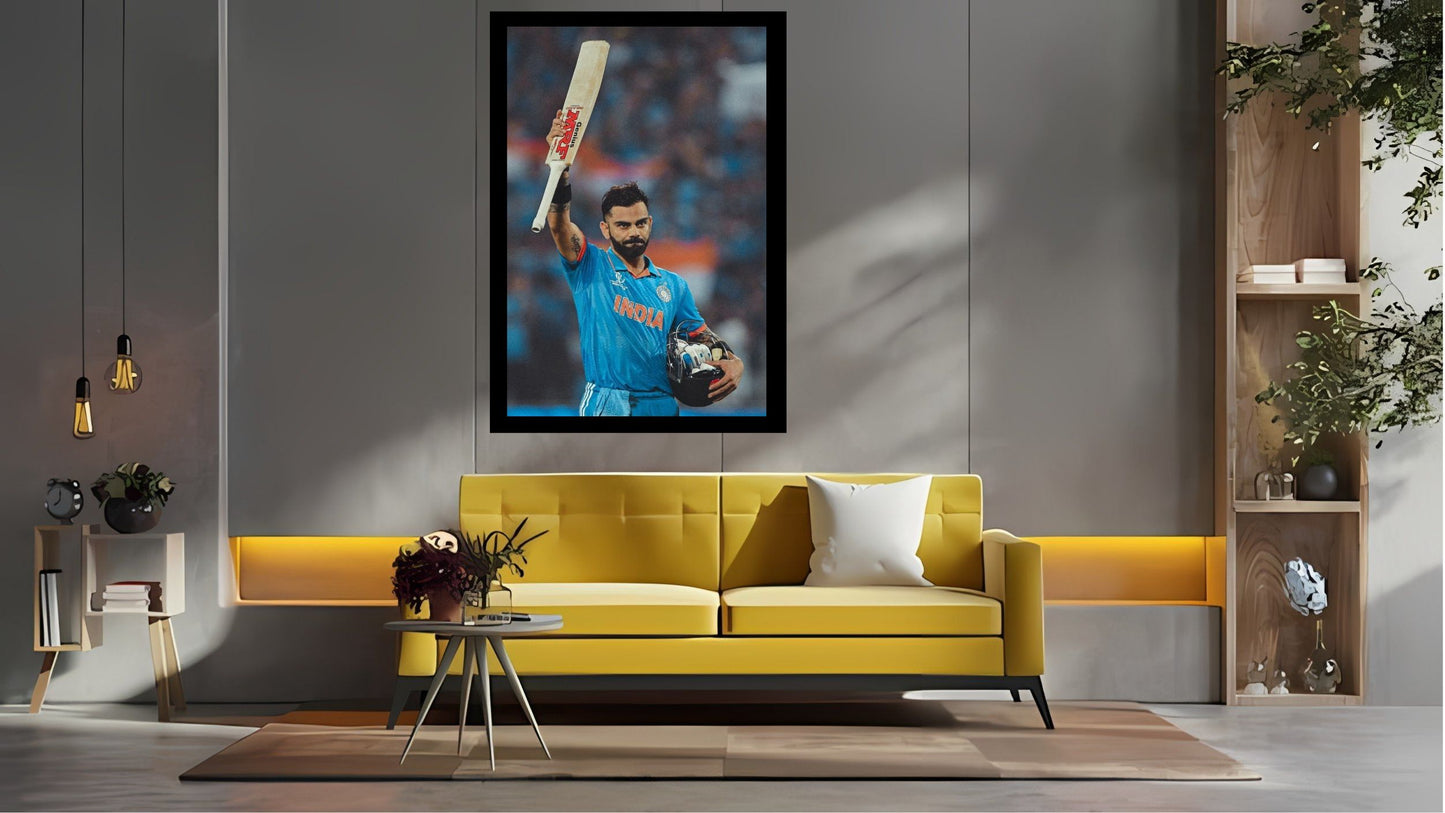 Virat Kohli Photo Frame, Poster Canvas  – Premium Cricket Memorabilia