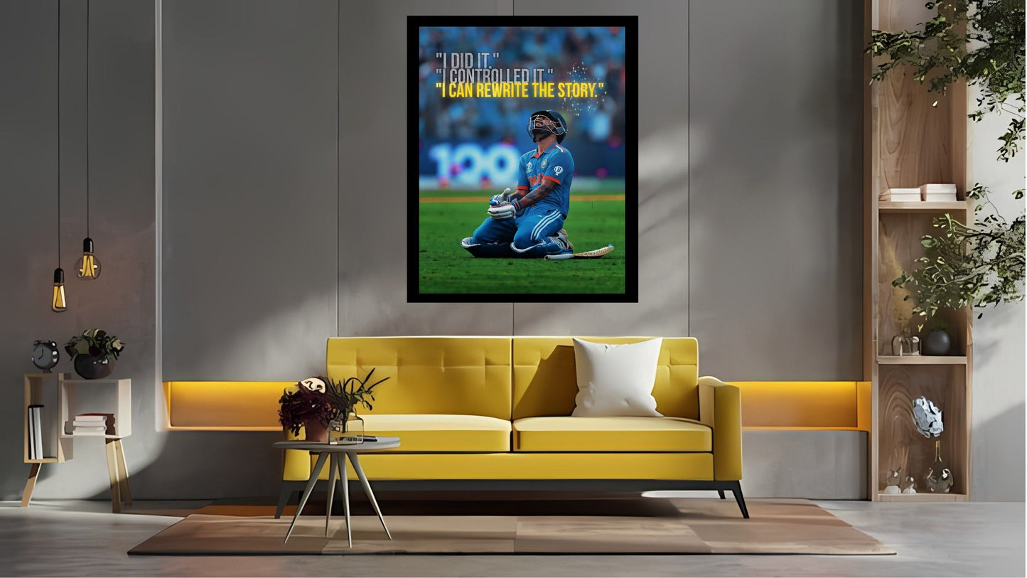 Virat Kohli Photo Frame, Poster Canvas  – Premium Cricket Memorabilia