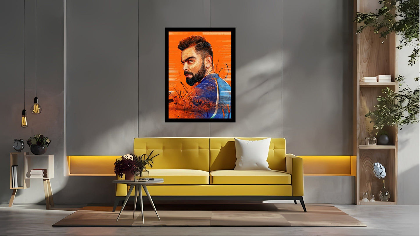 Virat Kohli Photo Frame, Poster Canvas  – Premium Cricket Memorabilia